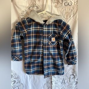 Children’s Carhartt hooded flannel size 7